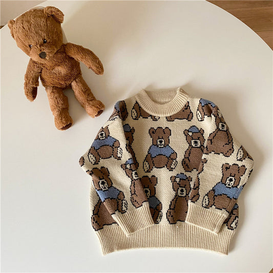 New Children's Clothing Bear Sweater Cartoon Unisex