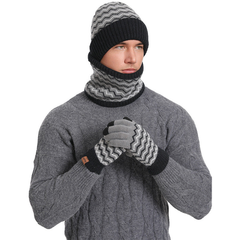 Men's Winter Warm Neck Warmer Cold-proof Knitted Hat