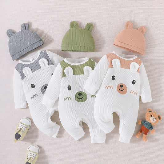 Long Sleeve Jumpsuit Hat Jumpsuit Children's Clothing