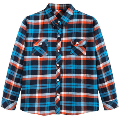 Children's Clothing  Long-sleeved plaid Shirt