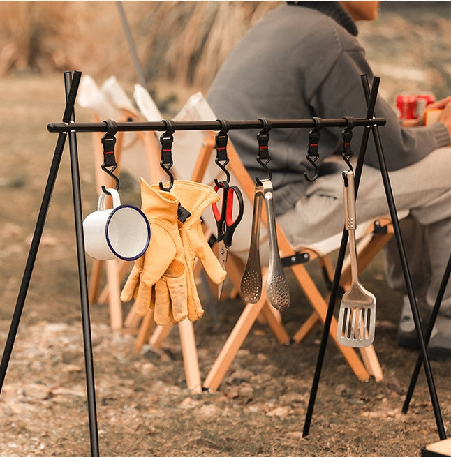 Outdoor Camping Aluminum Alloy Large Foldable Portable Clothes Drying Rack For Camping Travel Triangle