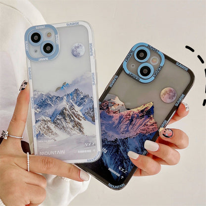 Rizhao Snow Mountain Blue Phone Case Angel Eyes Girl