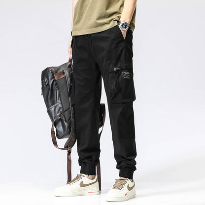 Men's Casual Multi-Pocket Jogger Pants | Elastic Waist Pure Cotton