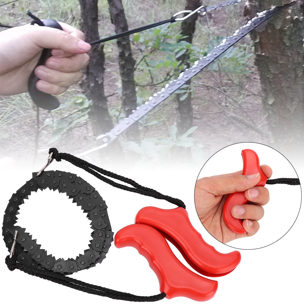 Outdoor Survival Pocket Chain Saw Hand Chainsaw Gear for Camping Hiking Hunting